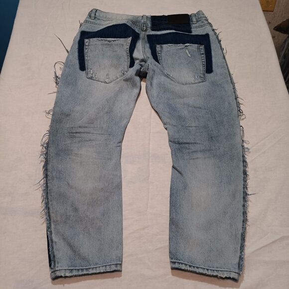 One X One Teaspoon Jeans Baggy Bowed Legs  Low Waist Long Rise Men's Size 29 - Picture 4 of 9